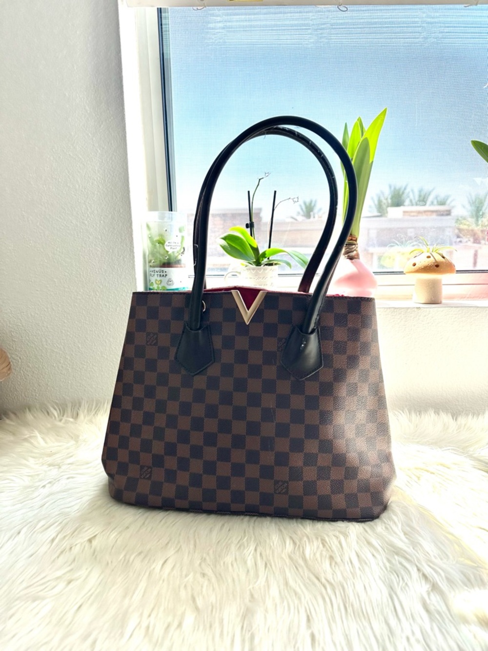 BROWN CHECKER PURSE